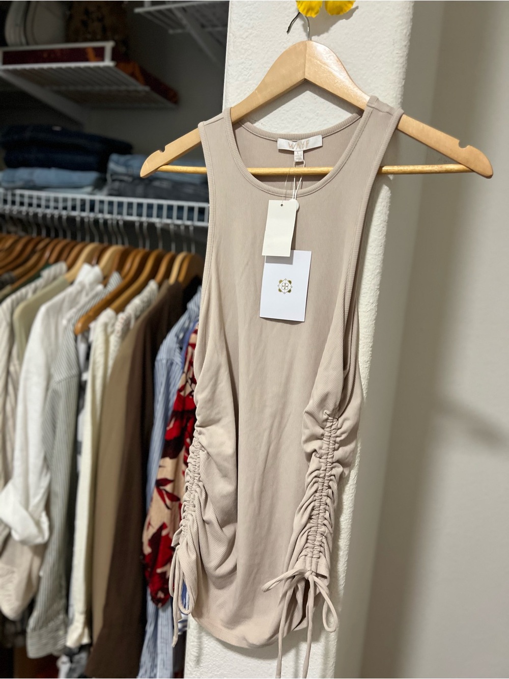 WAYF Ruched Tank Top - Picture 2 of 7